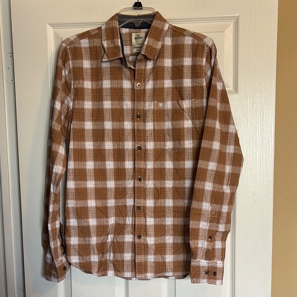 Wrogn men’s brown plaid long sleeve button down shirt size small - Picture 1 of 11